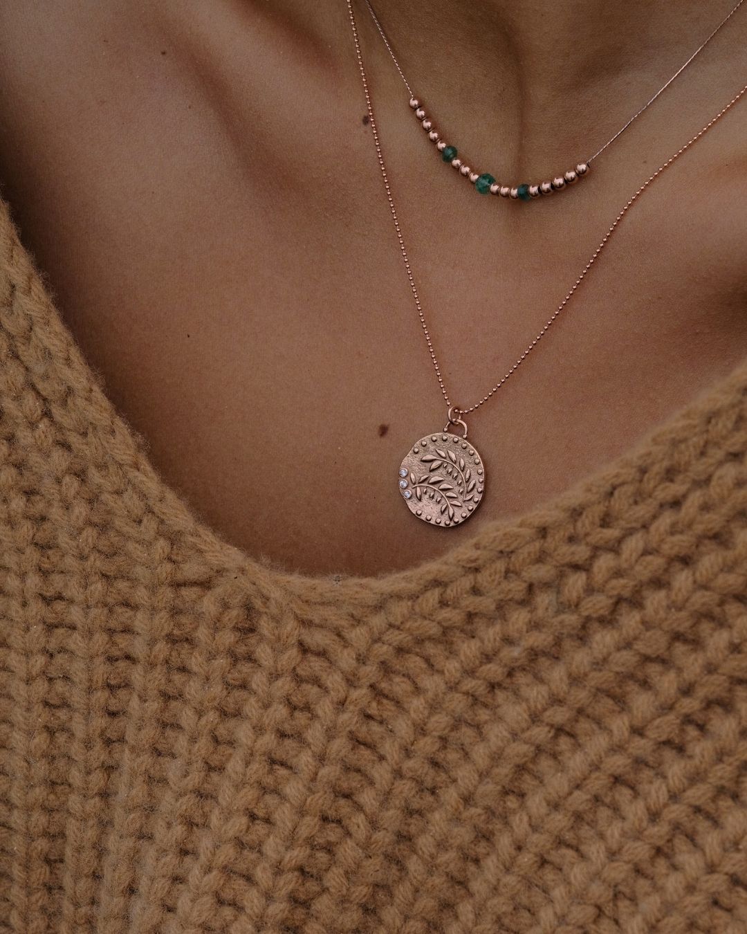 Coin Necklace  - Rose Gold