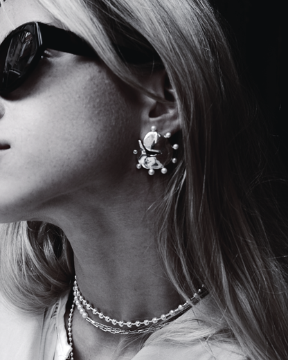 Two  Luna Pearl Earrings