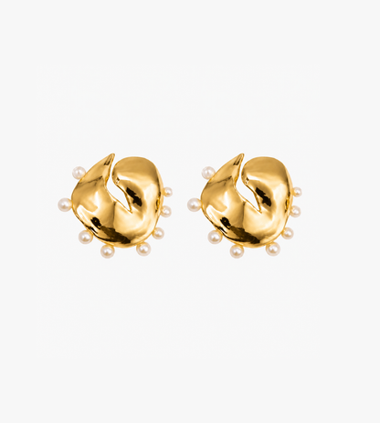 Two  Luna Pearl Earrings