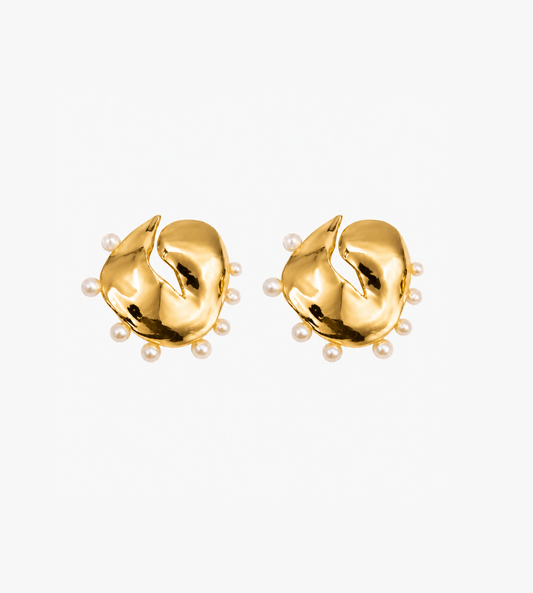 Two  Luna Pearl Earrings