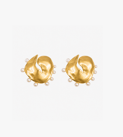 Two  Luna Pearl Earrings
