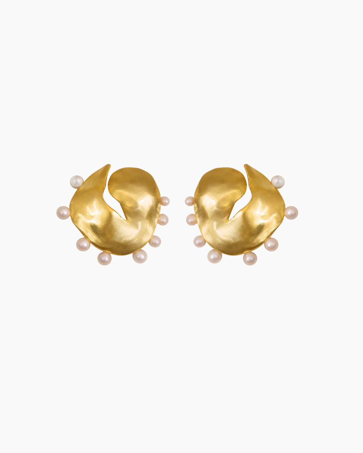 Two  Luna Pearl Earrings