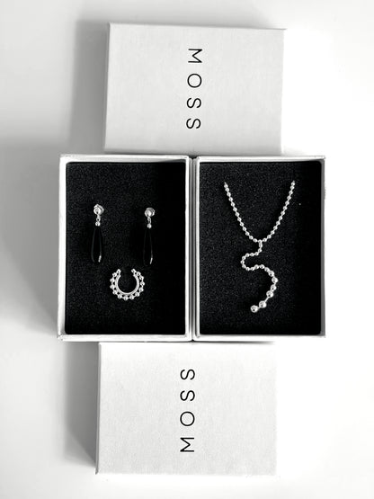 Black Drop Earrings
