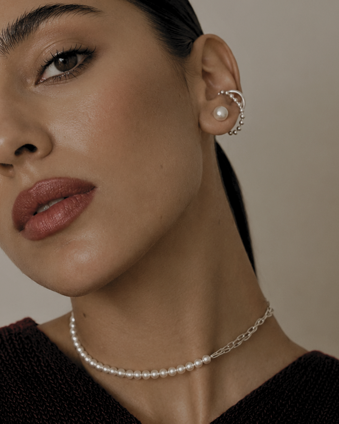 Duo Pearl Link Choker