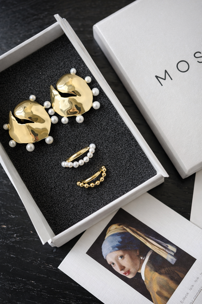 Two  Luna Pearl Earrings