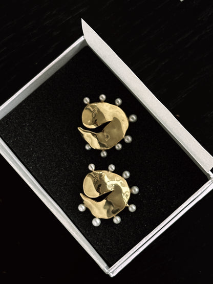 Two  Luna Pearl Earrings