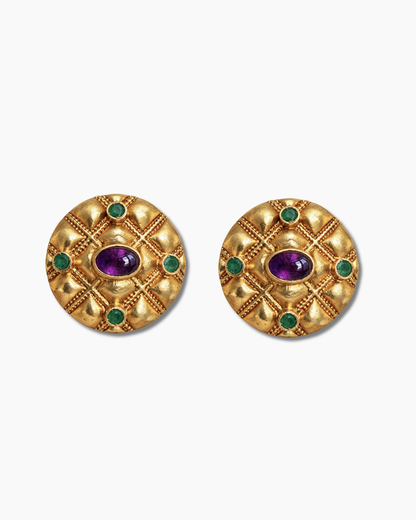 Oval Medallion Earrings