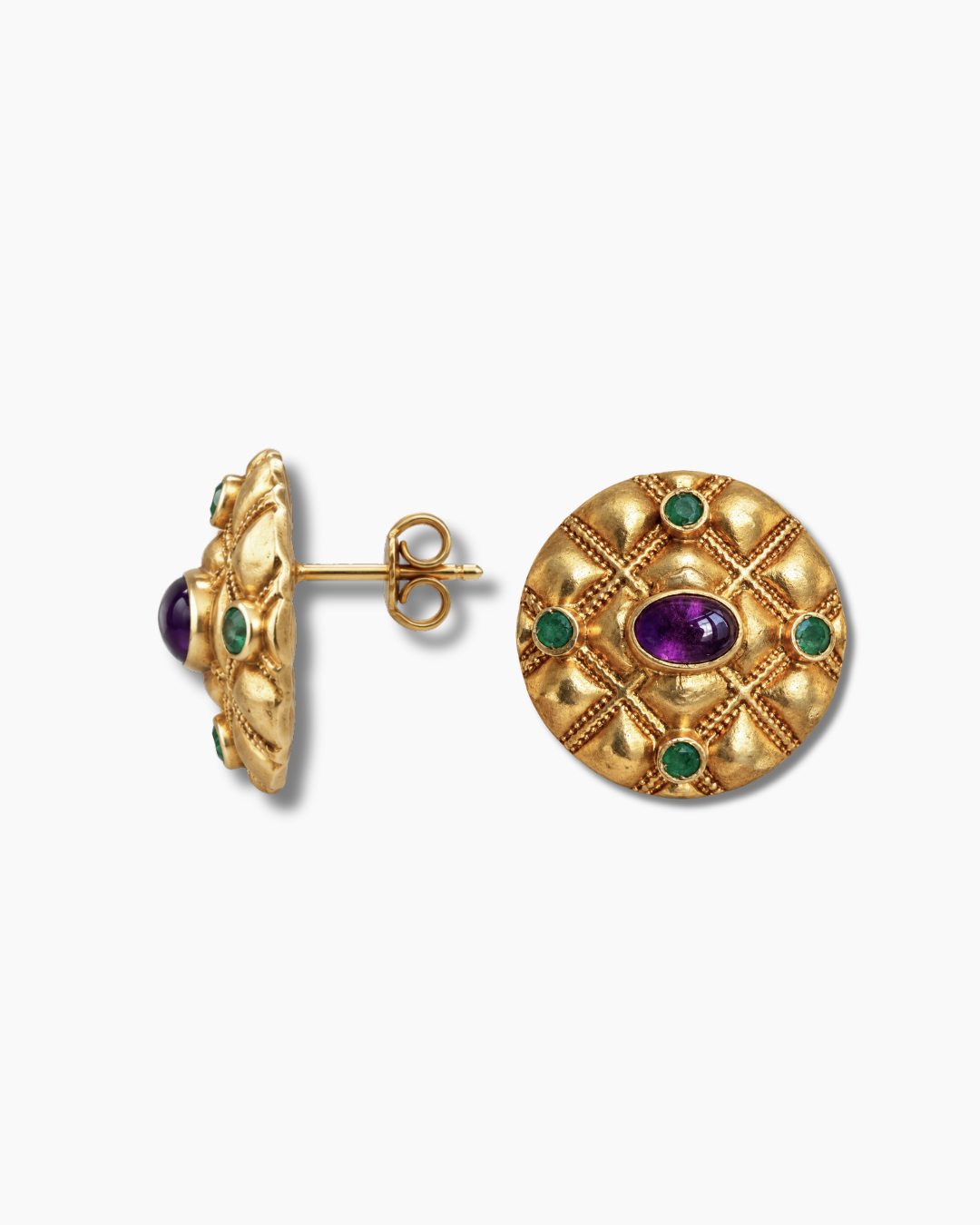 Oval Medallion Earrings