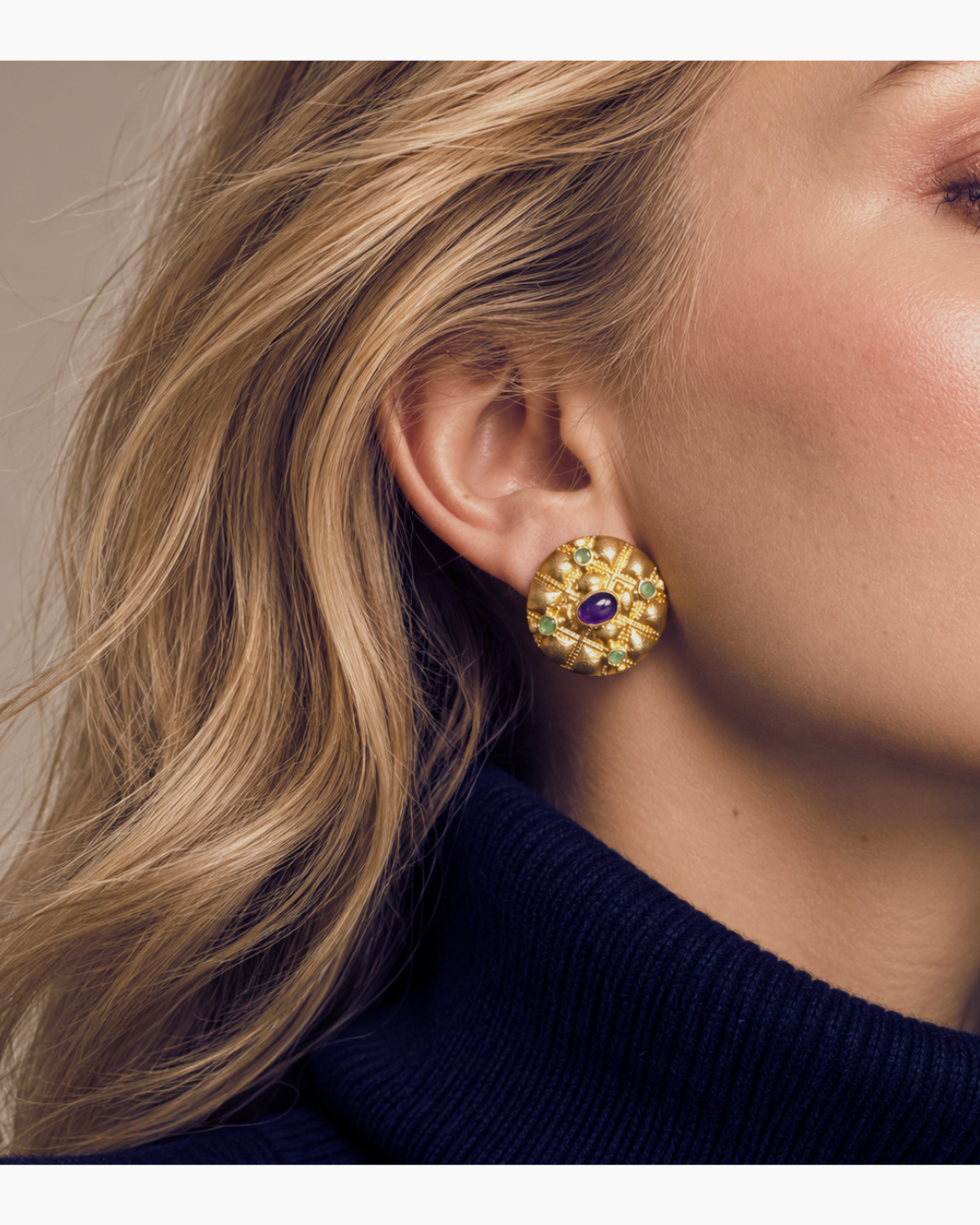 Oval Medallion Earrings